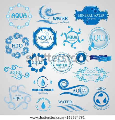 Water And Drop Icons Set Isolated On Gray Background Vector Illustration Graphic Design Editable For Your Design Water And Drop Icons Set Isolated On Gray Background Vector Illustration Graphic Design Editable For Your Design