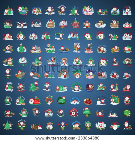 Christmas Icons And Elements Set Isolated On Blue Background Vector Illustration Graphic Design Editable For Your Design Collection Of Christmas Icons Christmas Icons And Elements Set Isolated On Blue Background Vector Illustration Graphic Design Editable For Your Design Collection Of Christmas Icons