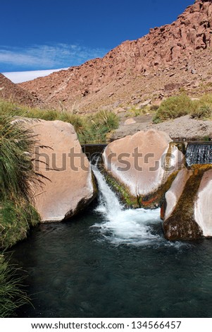 Puritama Hot Springs counts with pools of thermal waters (30Ã?Âº C) and is located near San Pedro de Atacama, Chile.