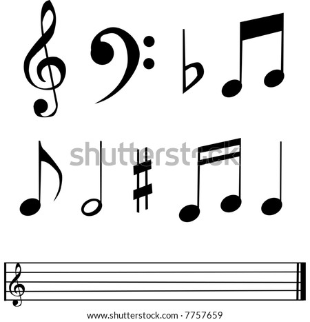 stock vector music notes
