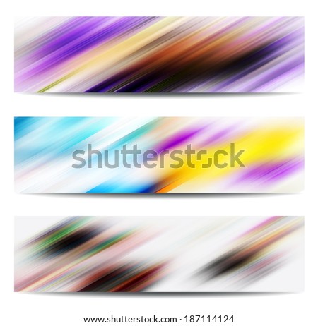 Abstract color banner set for creative design work