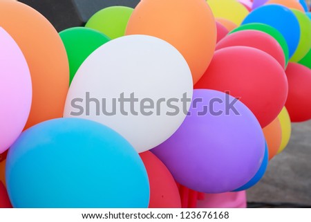 Multi color balloon in party