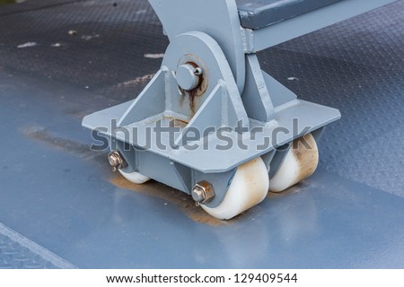 Nylon Wheels roller installation with floating landing stage