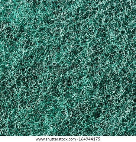 Close up Green cleaning pad texture background