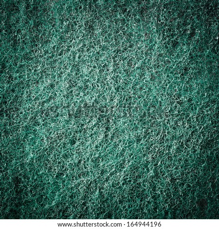 Close up Vignette style green cleaning pad texture background