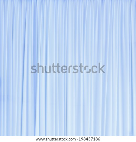 Close up light blue color curtain texture background