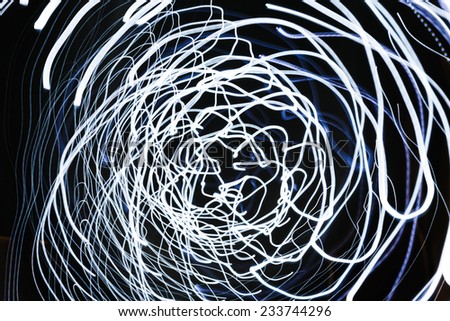 Abstract blurry light shape by moving or shaking  camera