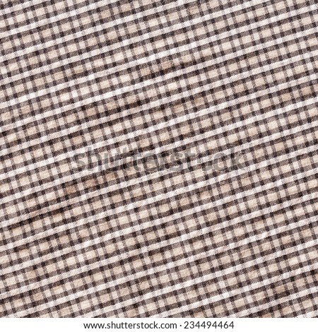 Close up wrinkled old and dirty checkerboard pattern cloth texture