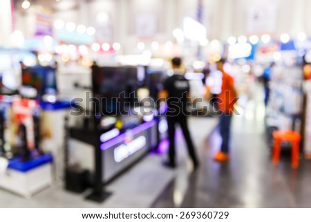 Abstract blurred people shopping in department store