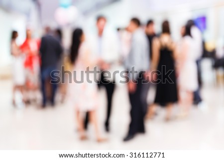 Abstract blurred people in party, sociability lifestyle concept