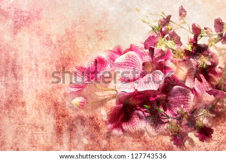 Grunge flowers background