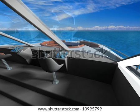 Interior of yacht