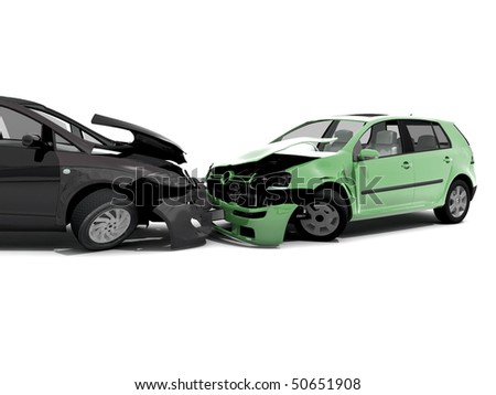clipart car accident. stock photo : Car accident