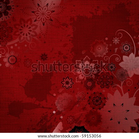 Abstract floral background.  Design with photo elements and raster version of vector illustration.