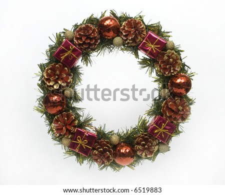 A traditional christmas wreath
