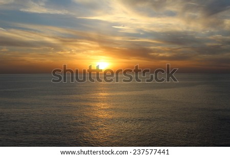 Laguna Beach, California sunset, November 30, 2014, winter, 4:45