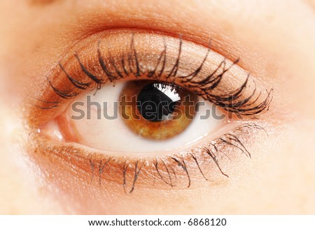 A detail of woman open eye