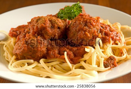 meatballs and spaghetti. spaghetti and meatballs
