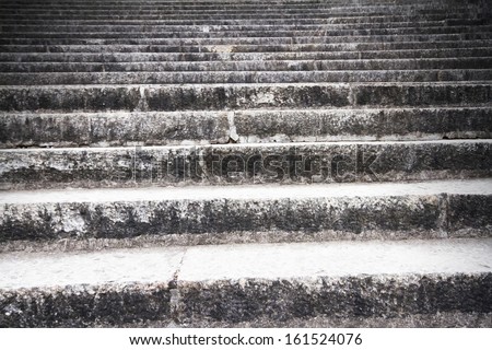 Old concrete steps in China