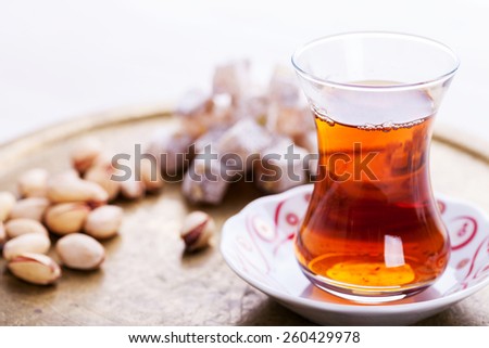 Turkish tea and Turkish Delight