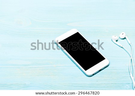 mobile phone on the table