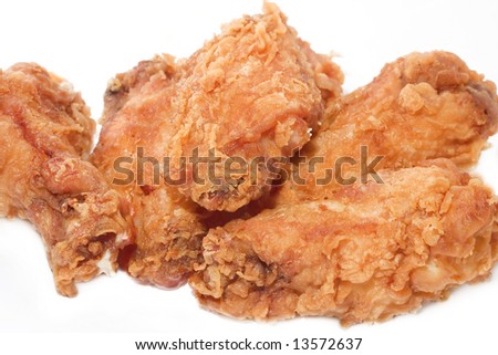 Chicken fingers on white background