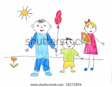 Child Family Drawing