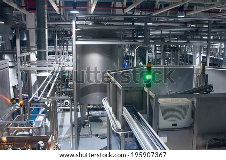 MOSCOW, RUSSIA - MAY 18, 2014: Department of the plant  Moscow Brewing Company which was founded in 2008.