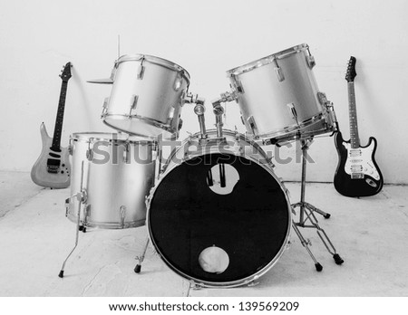 Guitar and drum kit