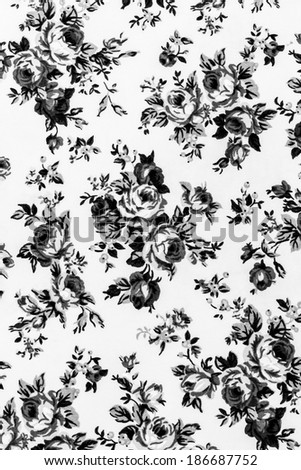 Gray Rose Fabric background, Fragment of colorful retro tapestry textile pattern with floral ornament useful as background.