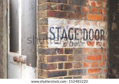 Stage door entrance of an old theater