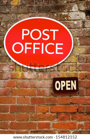 Post office sign in the UK