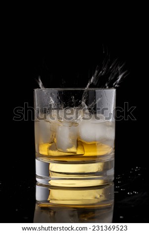 Small whiskey splash
