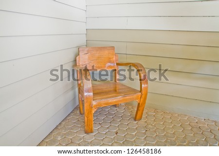 One chair in the corner