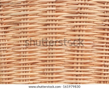 Patterned woven basket with bamboo texture