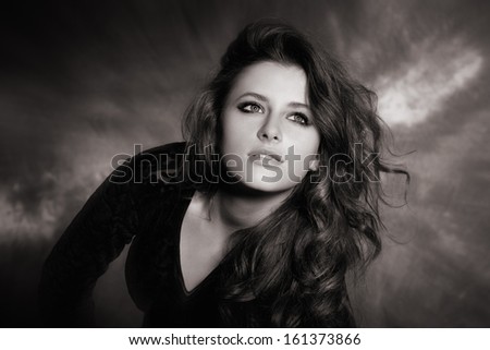 photography in the style of art, Portrait of a beautiful girl