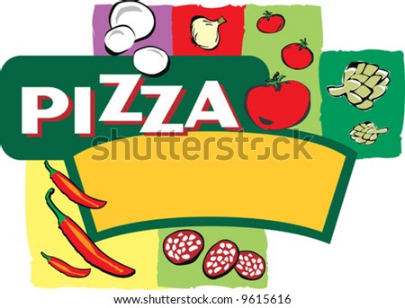 pizza clip art. A pizza insignia clipart