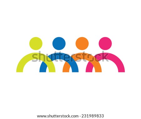 social network team partners couple friends together union friendship partnership business teamwork cooperation vector icon