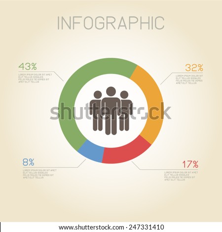 infographic human resources management business people recruitment teamwork people community social students kids statistic vector template