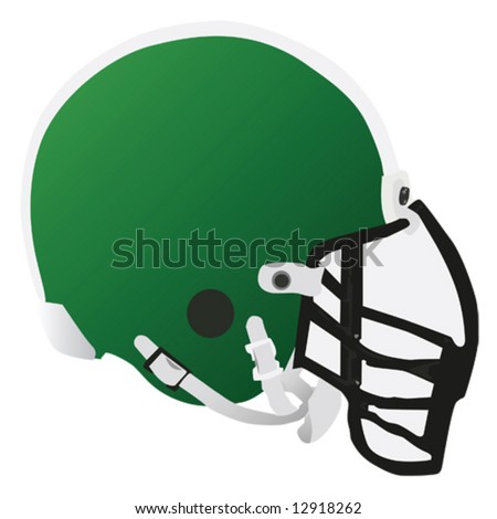 of a green football helmet