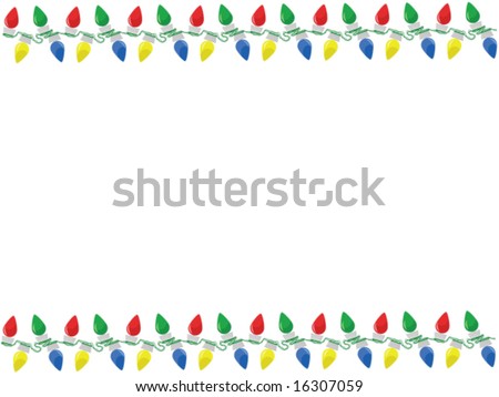 string of christmas lights clip art. stock vector : Background with string of Christmas lights in four different 
