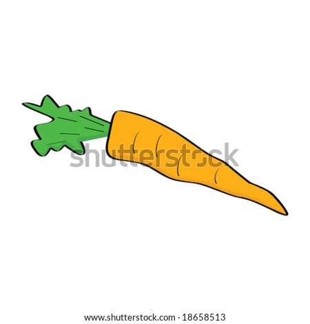 cute cartoon carrot. stock vector : Vector cartoon