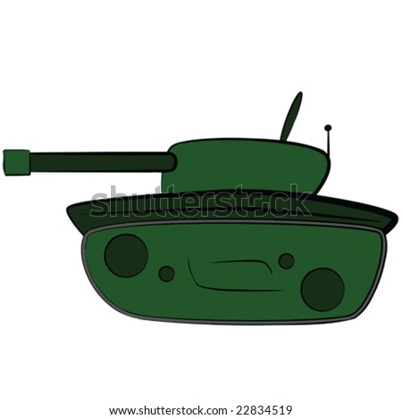 army tanks cartoon. stock vector : Cartoon vector