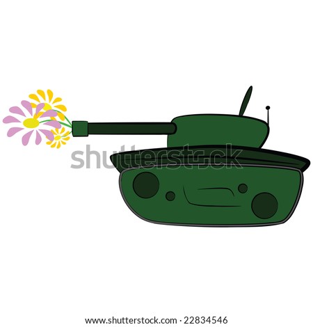 army tanks cartoon. a cartoon tank firing some