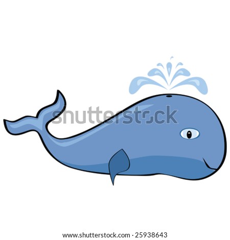 whale cartoon cute. stock vector : Vector cartoon