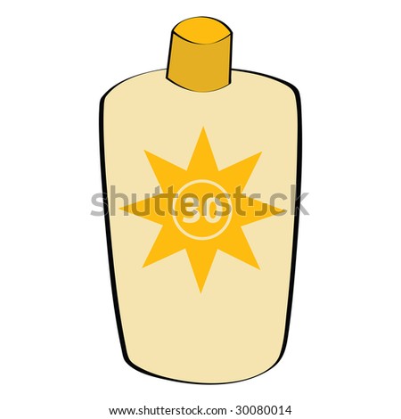 clipart sunscreen. a sunscreen lotion bottle