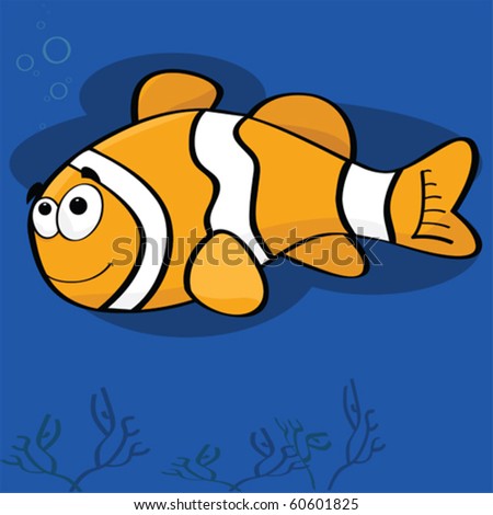 happy cartoon fish