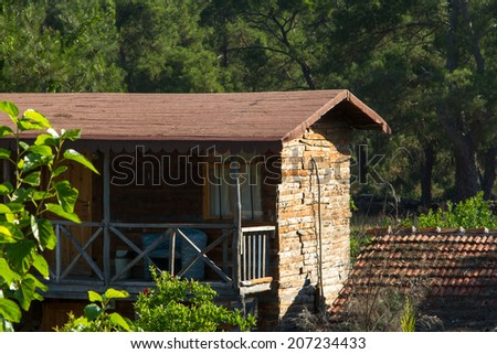 Resting house in deep forest.