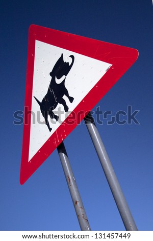 Road side sign in Namibia / wildlife