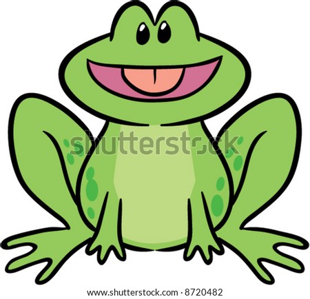 stock vector : cute frog vector illustration